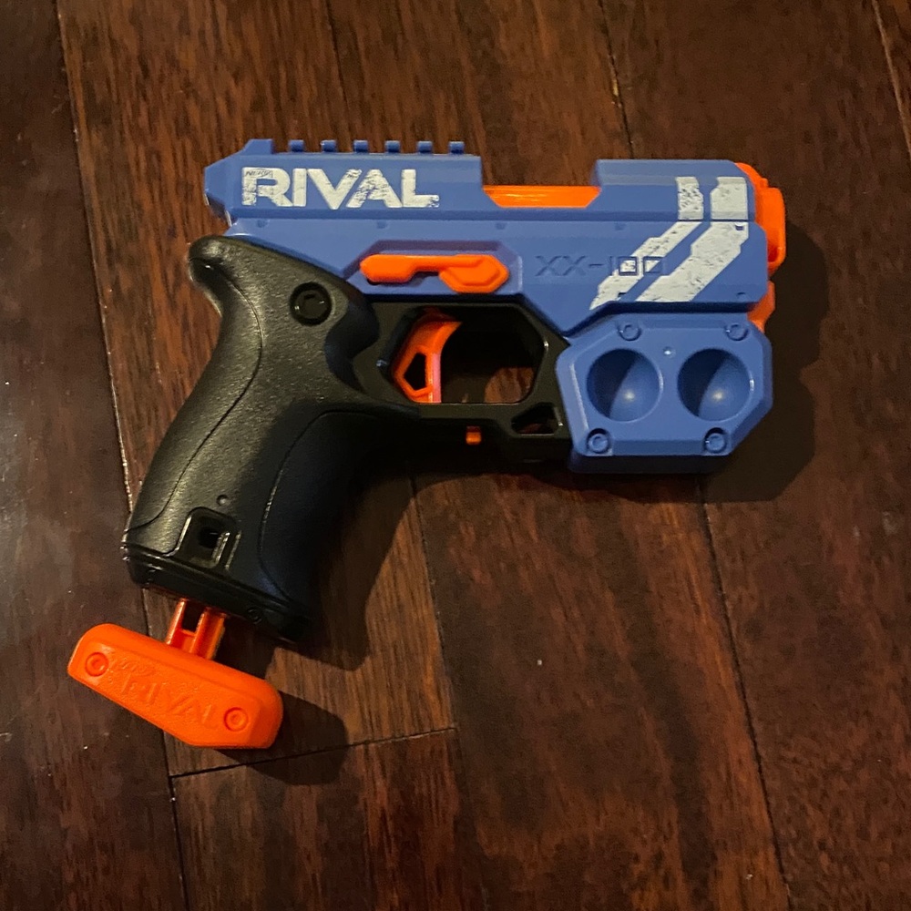 Rival Blue and Orange Toy Blaster